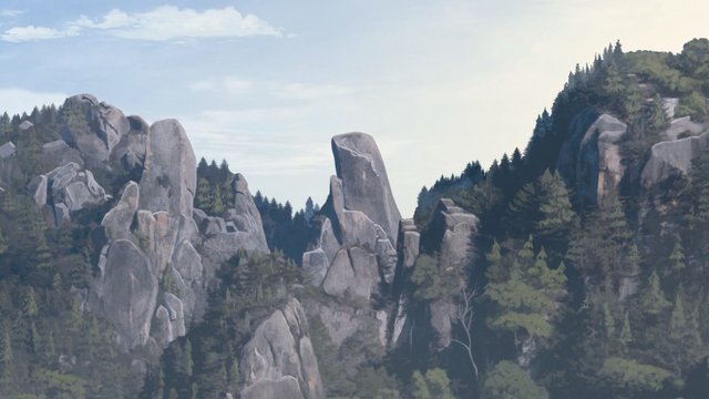 Overlooking the Mountain